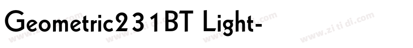 Geometric231BT Light字体转换